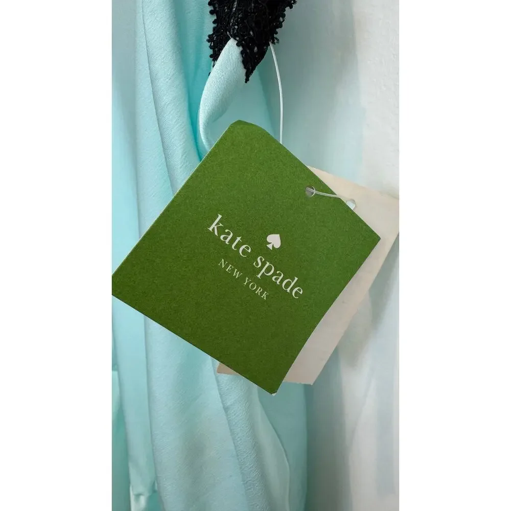 Kate Spade Dream A Little Dream Romper Teal Lace Trim Size Small NWT